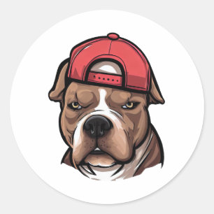 Pitbull Bloods Classic Round Sticker