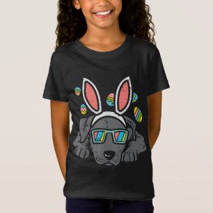 Pitbull Bunny Ears Glasses Easter Eggs Cute Dog Ow T-Shirt