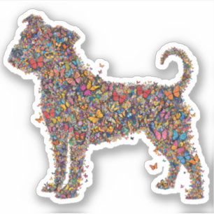 Pitbull Butterfly Silhouette Art   Bully Dog Lover