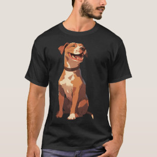 Pitbull Cartoon Dog Lover Pitty Puppy Owner Walker T-Shirt
