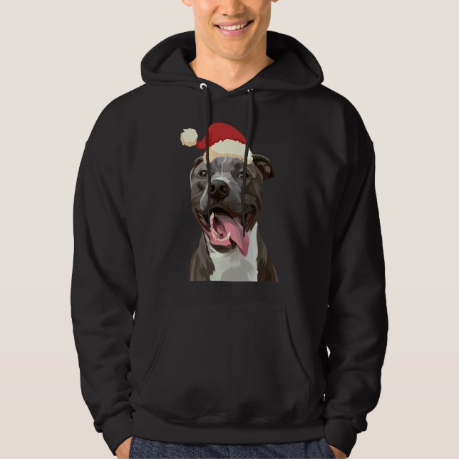 Pitbull Christmas 235 Hoodie (Front)