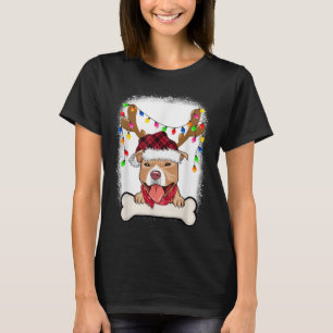 PitBull Christmas Decorations Pajama Santa Hat Tre T-Shirt