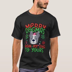 Pitbull Christmas Pet Merry Dogmas Dog Lover Chris T-Shirt