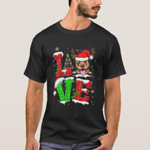 Pitbull Christmas Reindeer Santa Dog Lover Pajama T-Shirt