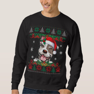 Pitbull Christmas Santa Ugly Sweater Dog Lover Xma