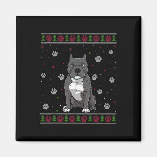 Pitbull Christmas Sweater Xmas Pet Animal Dog Love Magnet