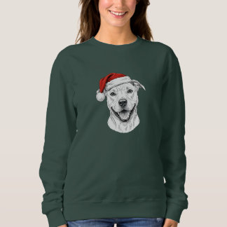 Pitbull Christmas Sweatshirt – Cute Santa Pitbull