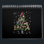 Pitbull Christmas Tree Covered By Flashlight Calendar<br><div class="desc">Pitbull Christmas Tree Covered By Flashlight</div>
