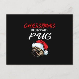 Pitbull Christmas Tree Covered By Flashlight Postcard