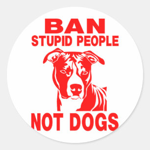 PITBULL CLASSIC ROUND STICKER