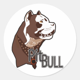 Pitbull Classic Round Sticker
