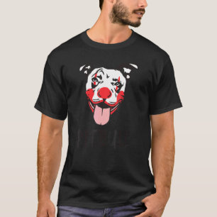 Pitbull Clown Dog Face Funny Dog Owner Pet T-Shirt