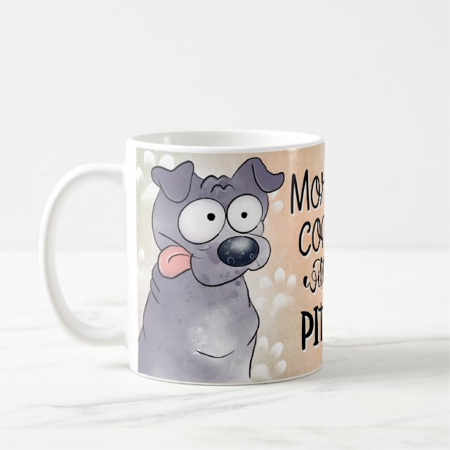 Pitbull Coffee Morning Mug (Left)
