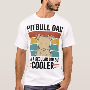 Pitbull Dad Cooler Retro Vintage Vector Design_1 T-Shirt