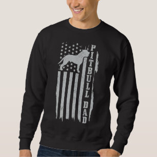 Pitbull Dad Mens Proud American Pit Bull Dog Fun Sweatshirt