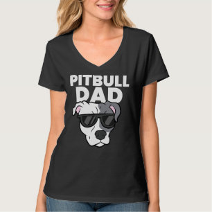 Pitbull Dad Pit Bull Dog Papa Funny Pitbull Dog Fa T-Shirt
