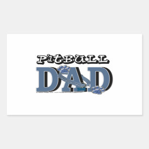 Pitbull DAD Rectangular Sticker