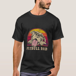 Pitbull Dad Smiling Pitbull On T-Shirt