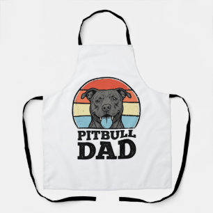 Pitbull Dad Vintage Dog Lover Shirt Design (2)_1 Apron
