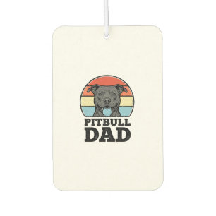 Pitbull Dad Vintage Dog Lover Shirt Design (2)_1 Car Air Freshener