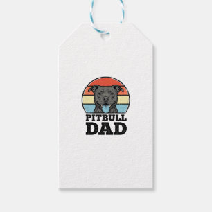 Pitbull Dad Vintage Dog Lover Shirt Design (2)_1 Gift Tags