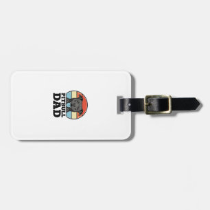 Pitbull Dad Vintage Dog Lover Shirt Design (2)_1 Luggage Tag