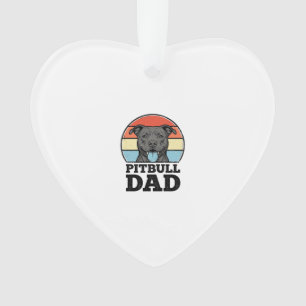 Pitbull Dad Vintage Dog Lover Shirt Design (2)_1 Ornament