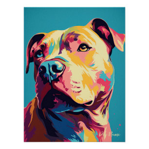 Pitbull Dog 001 - Bruno Pokopen Poster