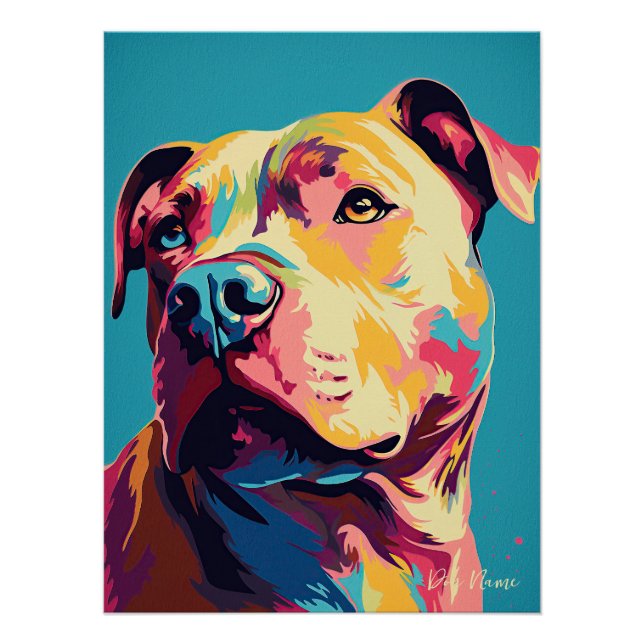 Pitbull Dog 001 - Bruno Pokopen Poster (Front)