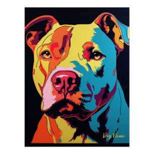Pitbull Dog 002 - Bruno Pokopen Poster