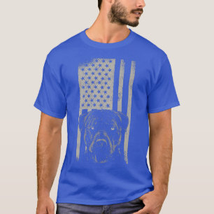 Pitbull Dog American Pit Bull USA Flag Premium T-S T-Shirt