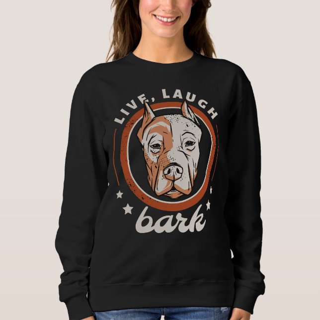 Pitbull Dog Badge Sweatshirt (Front)