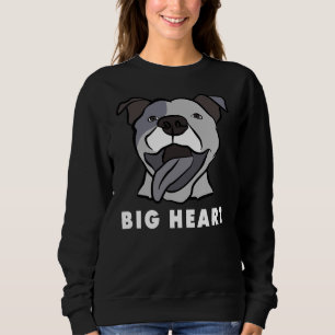 Pitbull Dog Big Heart Dog Sweatshirt