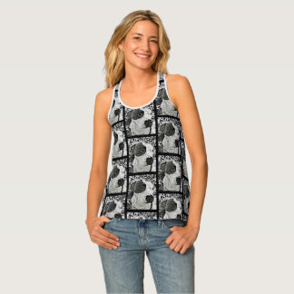 Pitbull dog black and white design pit bull singlet