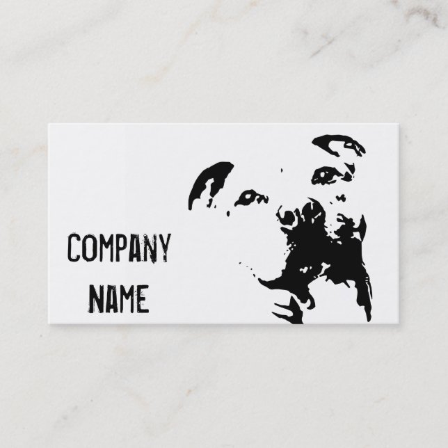 Pitbull Dog Business Card (Front)