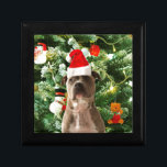Pitbull Dog Christmas Tree Ornaments Snowman Gift Box<br><div class="desc">Pitbull Dog Christmas Tree Ornaments Snowman Doormat.Cute Pitbull Dog with Christmas Tree Ornaments Snow Man in background.</div>