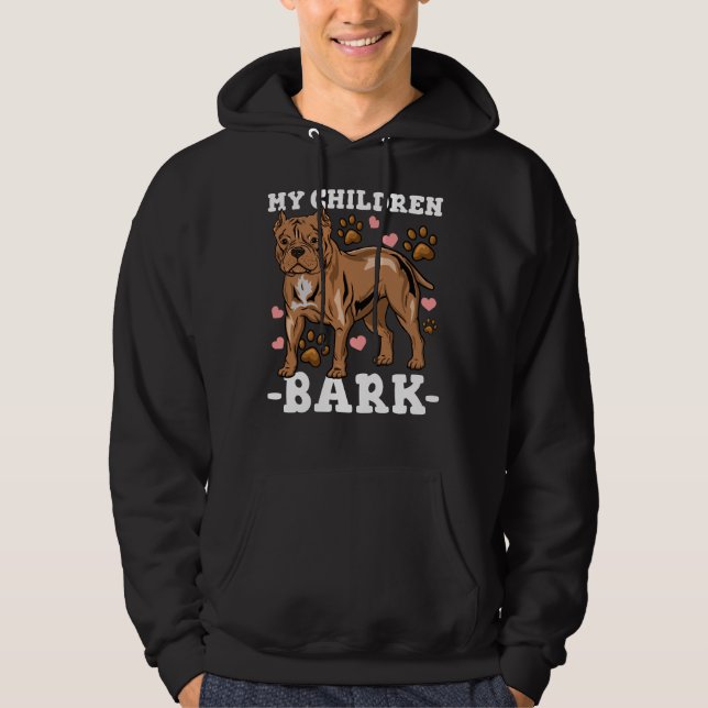 Pitbull Dog Dad Mum Hoodie (Front)