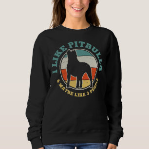 Pitbull Dog Funny Vintage Classic Sweatshirt