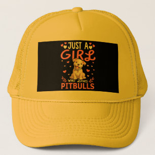 Pitbull Dog Girls Women Just A Girl Who Loves Pitb Trucker Hat