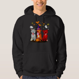 Pitbull Dog Halloween Pumpkin Witch Hat Halloween Hoodie