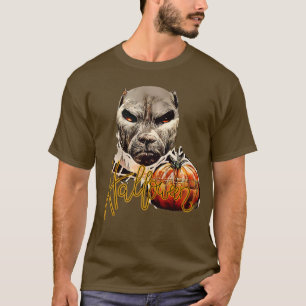 pitbull dog halloween T-Shirt