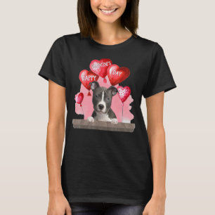 Pitbull Dog Happy Valentines Day Pet Dog Lover_1 T-Shirt