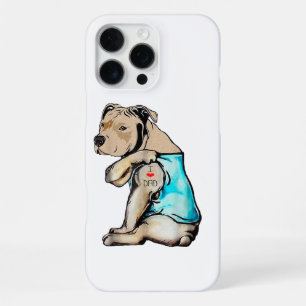 Pitbull Dog I Love Dad Tattoo Funny Family iPhone 16 Pro Max Case