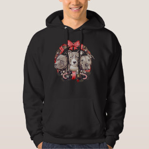 PitBull Dog Its a PitBull Christmas 49 paws Hoodie