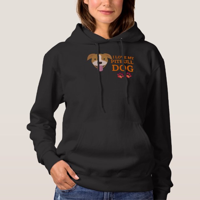 Pitbull Dog Lover Classic Hoodie (Front)