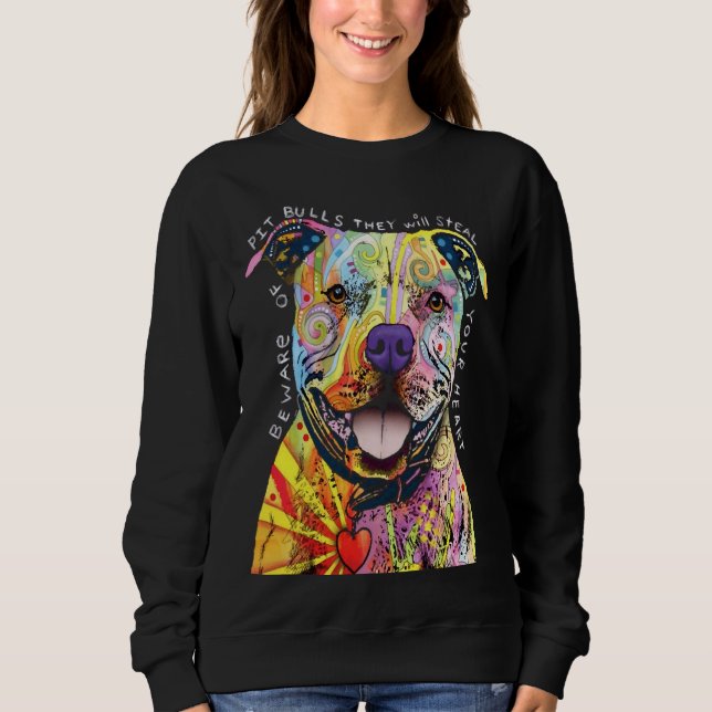 Pitbull Dog Lovers I Love Pitbull Sweatshirt (Front)
