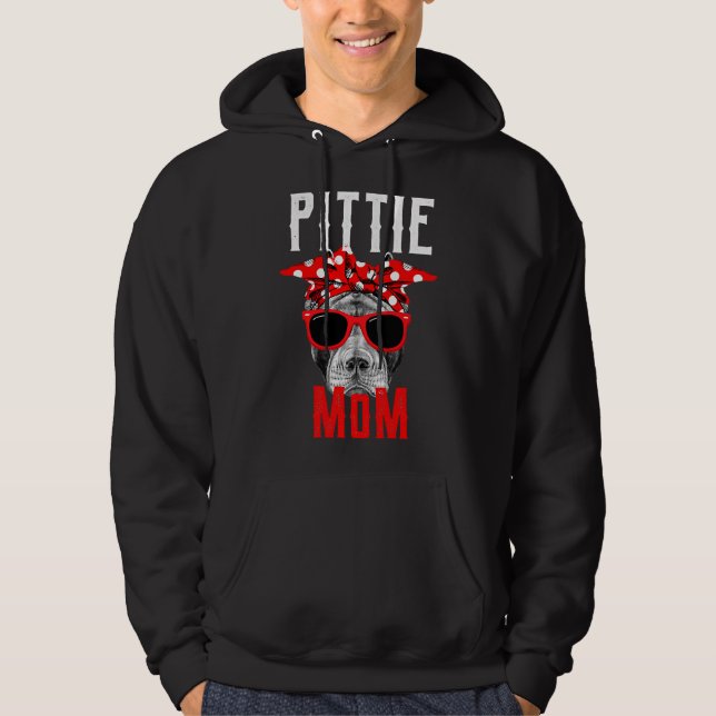 Pitbull Dog Lovers Mothers Day Pittie Mum Shir Hoodie (Front)