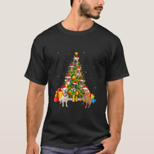 Pitbull Dog Matching Santa Pitbull Christmas Tree T-Shirt