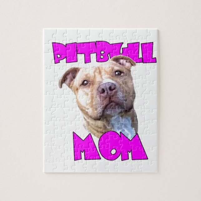 Pitbull dog Mum Jigsaw Puzzle (Vertical)