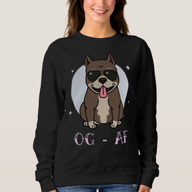 Pitbull Dog Og Af Sweatshirt (Front)